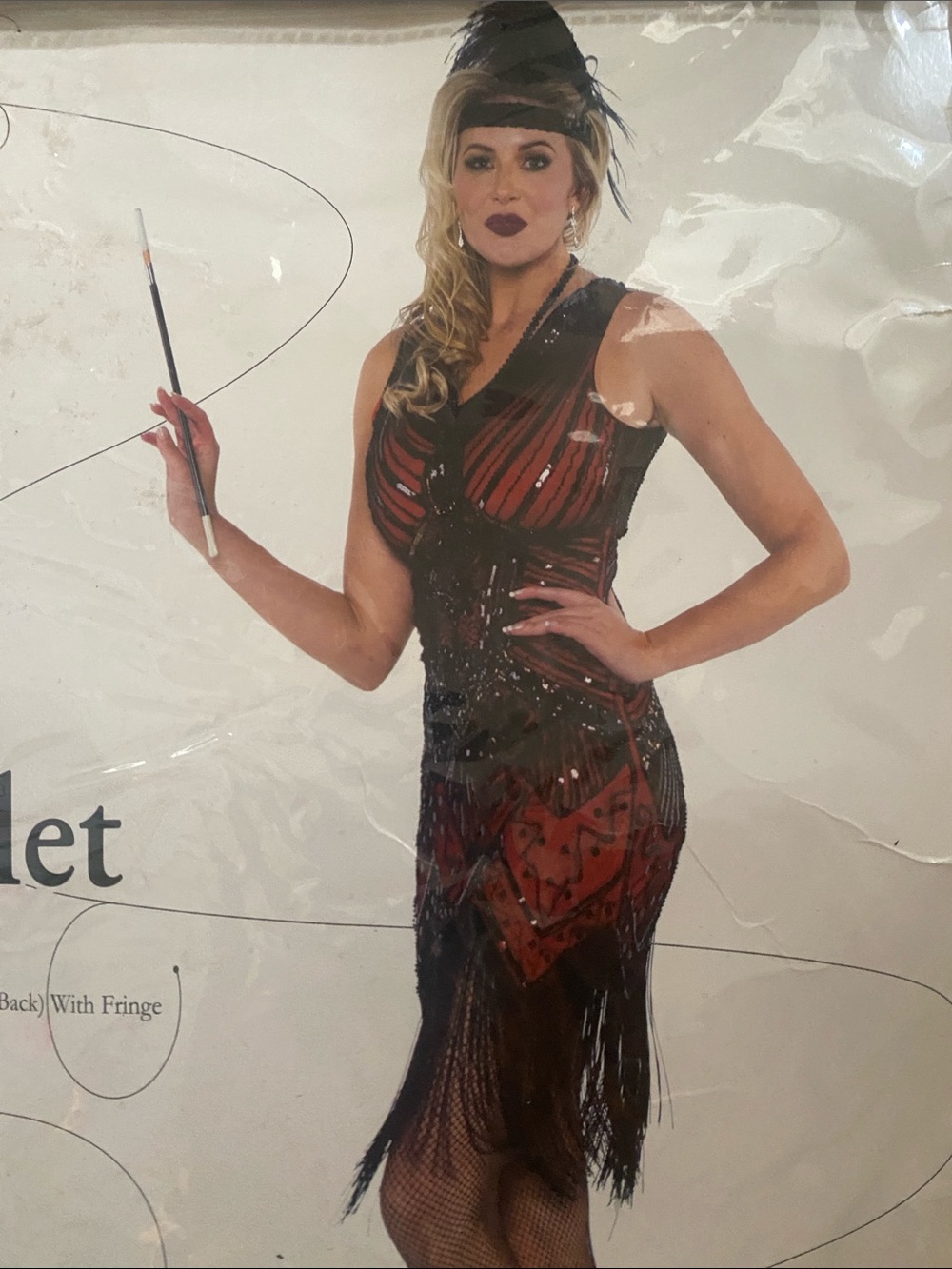 Scarlet Women's Red Flapper Dress.Accessories purchased separately.๐ included - Picture 2 of 7